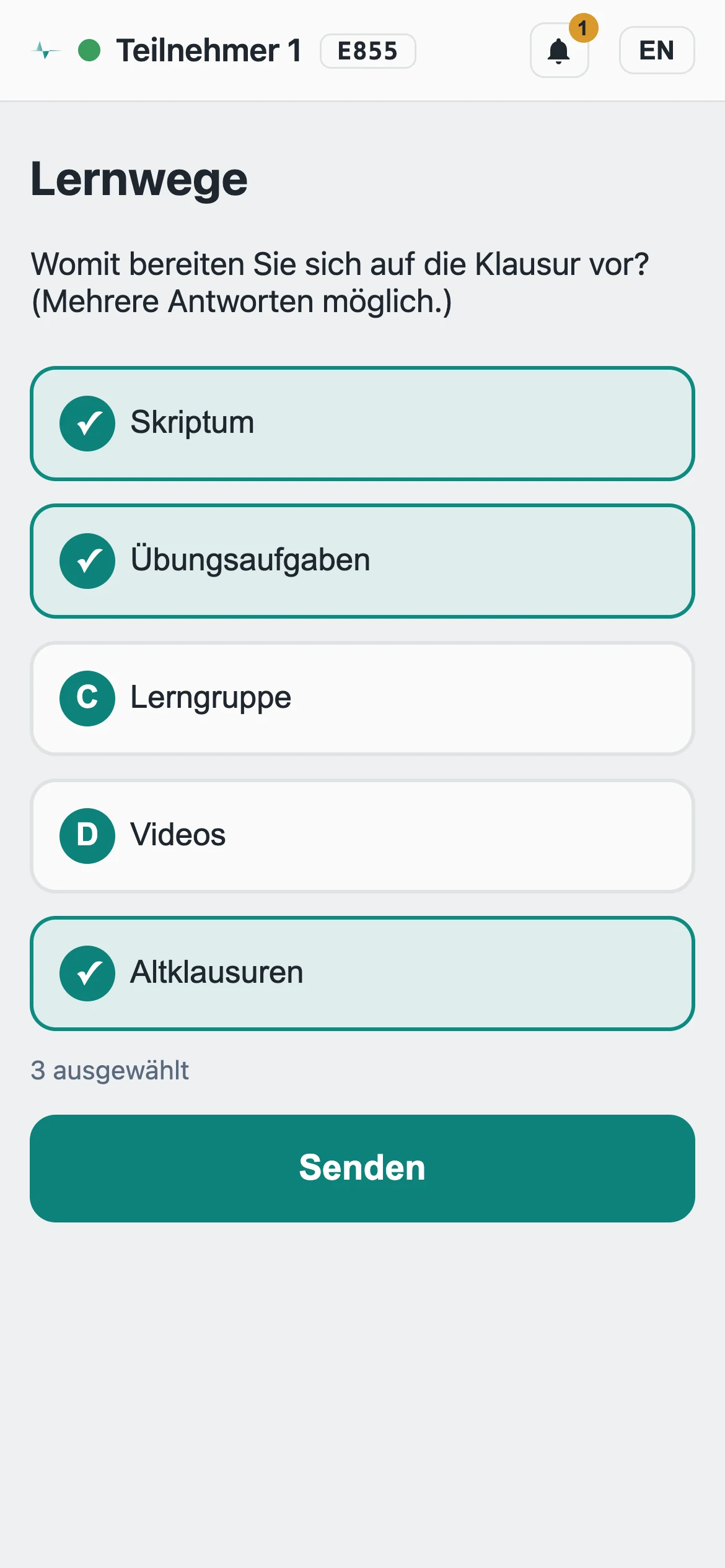 Bildschirmfoto Smartphone