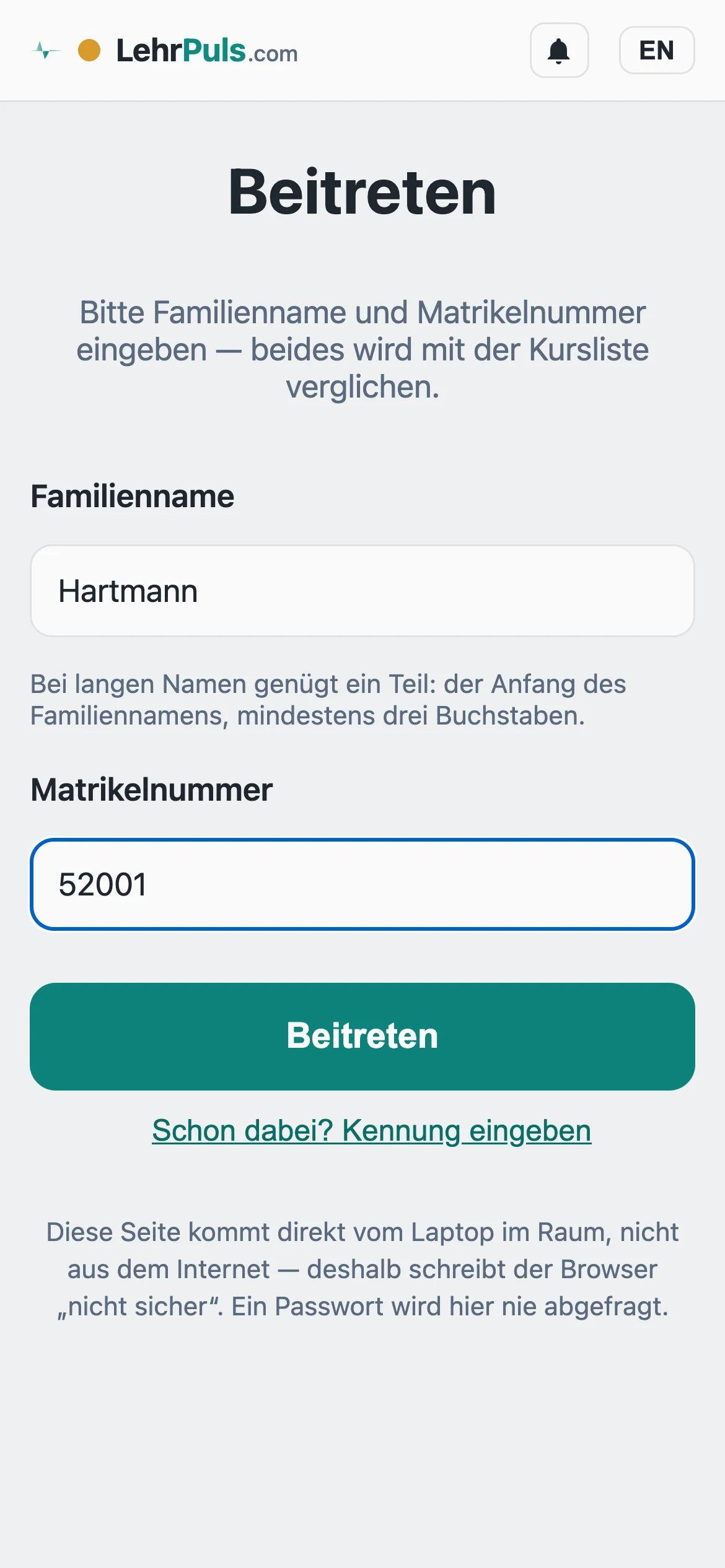 Bildschirmfoto Smartphone