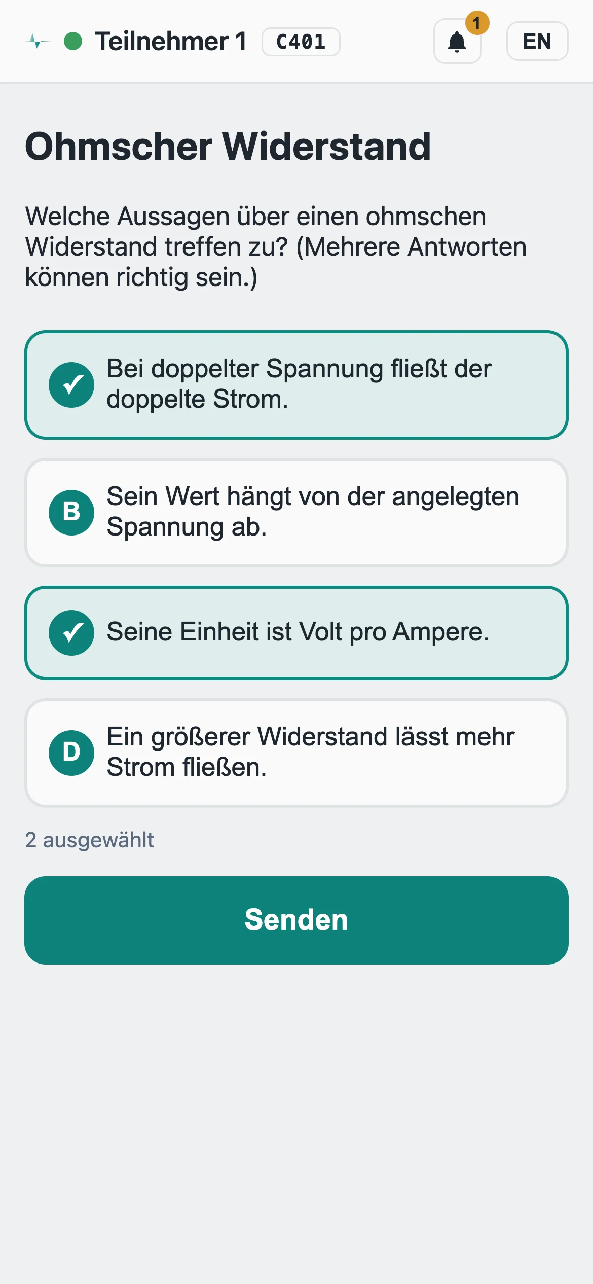 Bildschirmfoto Smartphone