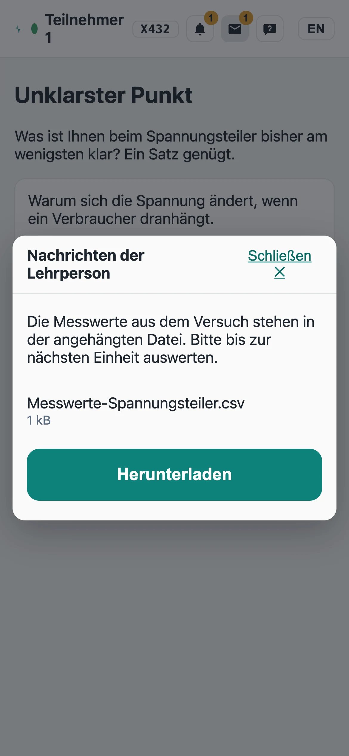 Bildschirmfoto Smartphone