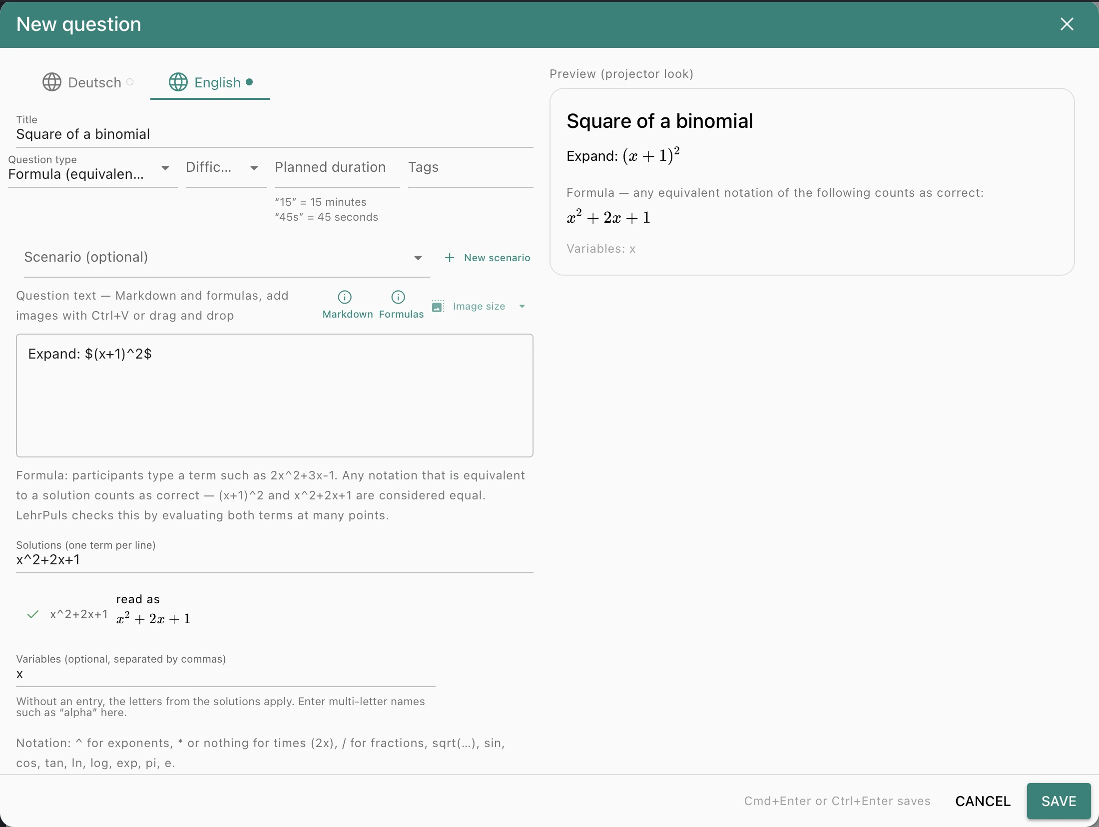 Screenshot Cockpit