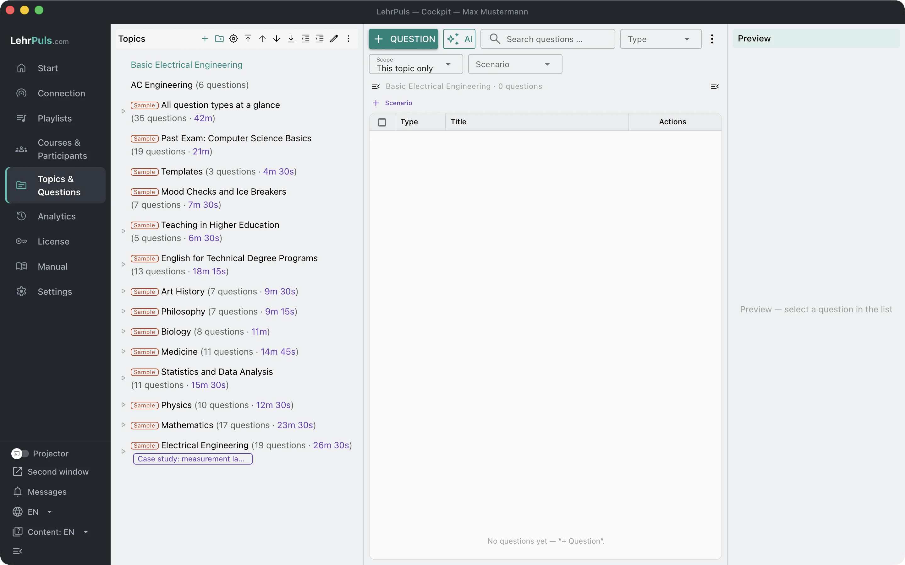 Screenshot Cockpit